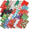Irenare 100 шт. 8 x 8 дюймов Рождественские наборы тканей Fat Quarters Санта-Клаус Вырезанные квадраты из ткани Рождественская елка Снеговик Печатный для шитья