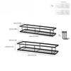 Полки для ванной без отверстий, бытовые принадлежности для ванной и кухни, железные настенные полки для хранения, подвесные полки