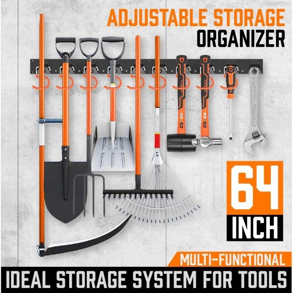 Wall Mounted Mop and Broom Holder S Type Cleaning Tool Hooks Utility Shovel Rack  Bikes