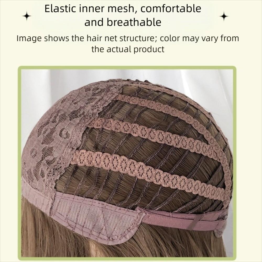 Air Bangs Grey Cosplay Wigs with Bangs Halloween Lolita Headband Wigs Long Curly Wave Hair Girl