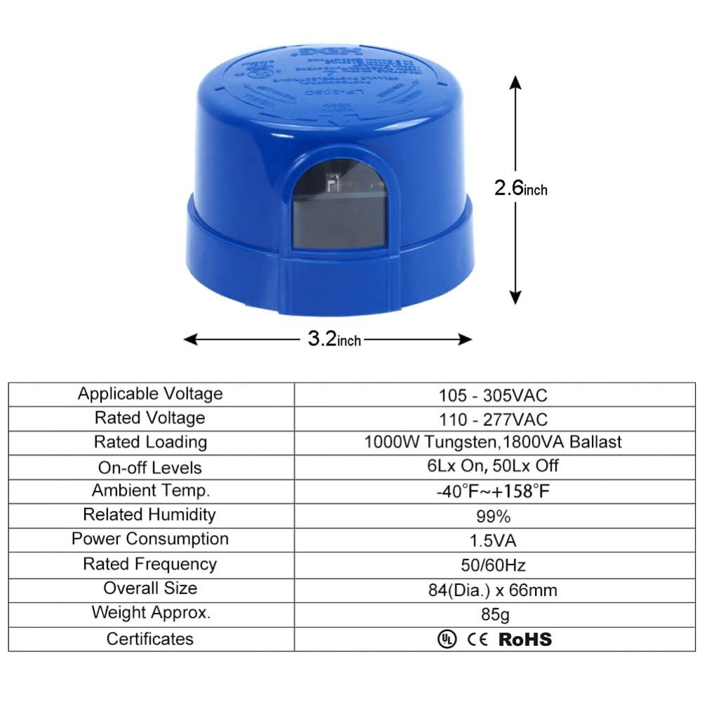 Медный датчик фотоэлемента LPlighting с пластиковым основанием, датчик управления освещением, электрик