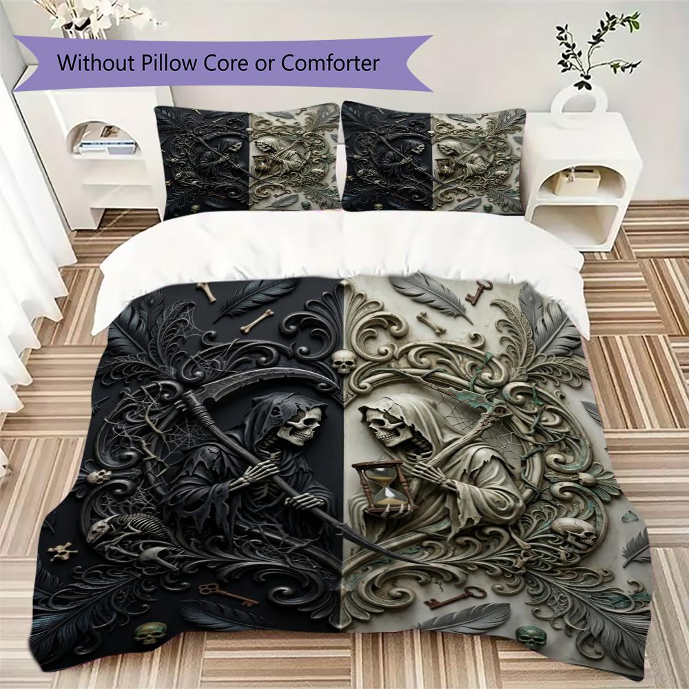 Gorgeous B&W Pattern Bedding uilt Set uilt Cover Pillowcase Home Decoration Birthday Gift (1 * duvet cover + 2 * pillowcase without core)40