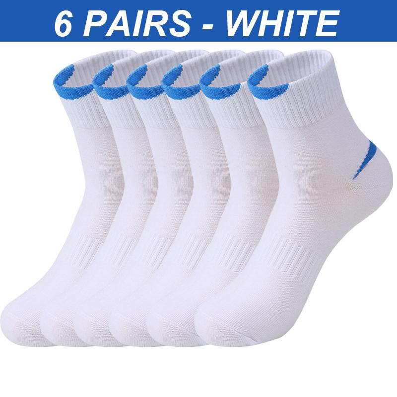 Long Socks 6 Mens Pairs Cotton Sweatabsorbent Deodorant Solid Color Sports Socks Casual Breathable Male Socks High Quality