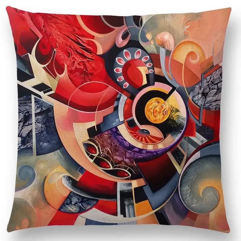 Новая d напечатанная великолепная абстрактная картина скульптура таинственный узор фантастическая наволочка для дивана наволочка для подушки