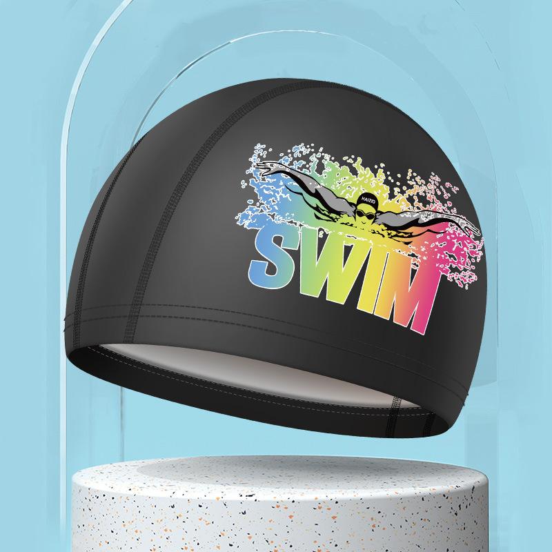 Профессиональная шапочка для плавания для мужчин и женщин Водонепроницаемые печатные шапочки для плавания Защита ушей Шапочки для плавания для женщин Аксессуары для бассейна
