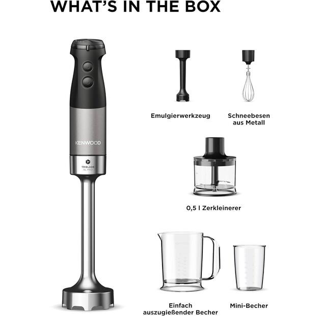 Immersion Blender Kenwood HBM80.322BK Triblade XL Pro (0W22111080)