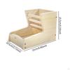 Wood Rabbit Hay Feeder Food Feeding Manger Sturdy Bunny Dispenser Small Animals Holder