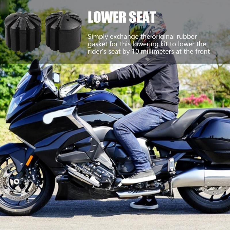 Rider Seat Lowering Rubber Kits 2PCS Seat Lift Adjuster Motorcycle Accessories For Seat Conversion 10mm Seat Lower Mounting