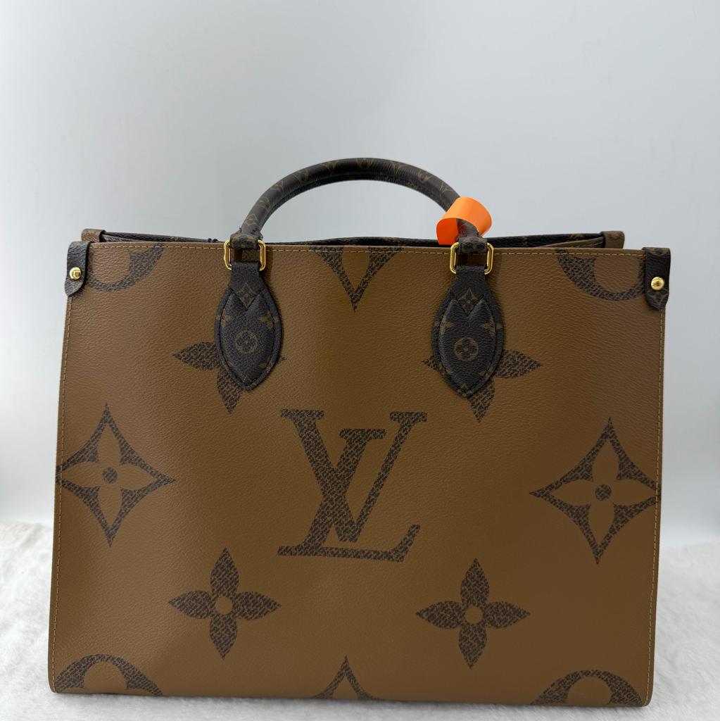 [Pre-Owned] Louis Vuitton Onthego MM 'Brown Giant Monogram/Brown Monogram Reverse Canvas' - Excellent #XMUC04