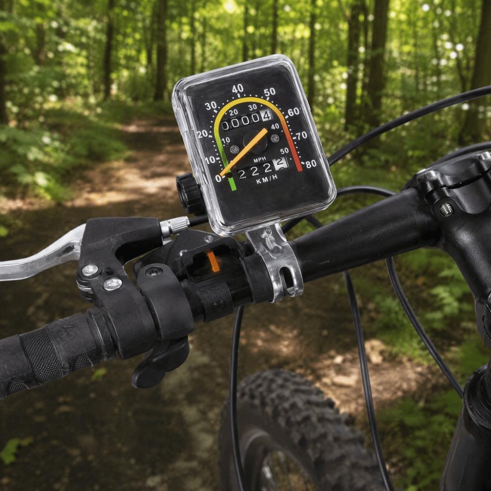 Black Bike Odometer Wired Bike Speedometer for 26, 27.5, 28, 29 Inch Bike Daily Riding Records
