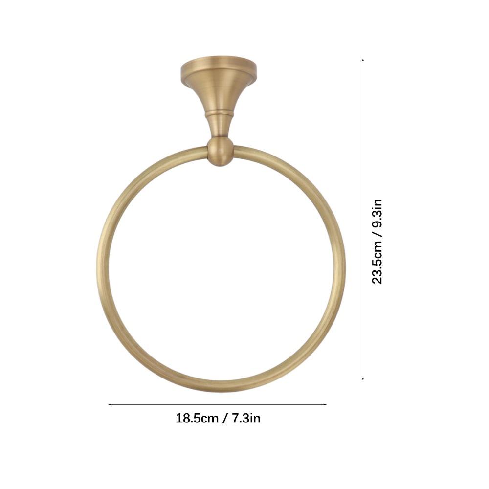 Copper Towel Holder Round Towel Hanger Durable Towel Ring Bathroom Shower Kitchen