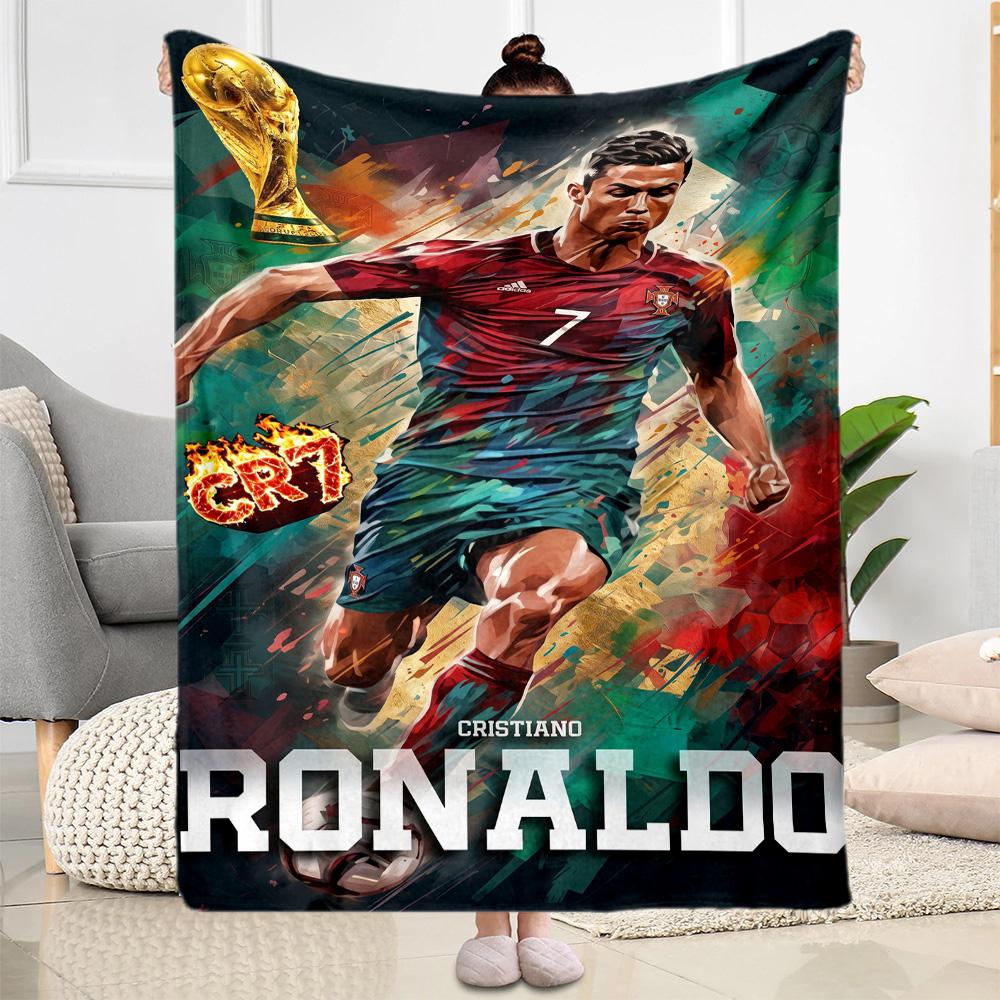 Cristiano Ronaldo 108 Blanket Soft Warm Cozy Suitable for Bed Livingroom Bedding Four Seasons Multipurpose Stylish Decor