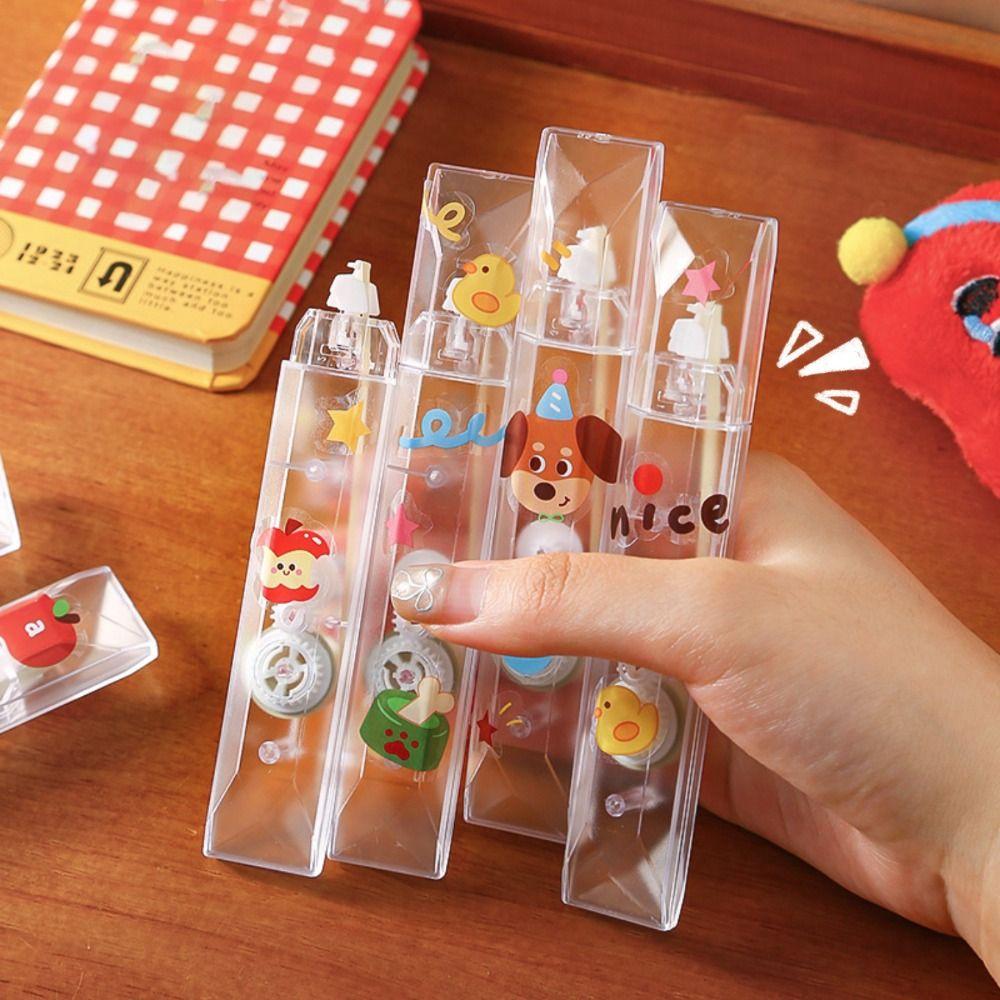 5pcs/Set Smooth Coating Tape Transparent Correction Band Portable Correction Tape School Supplies