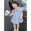 Летнее клетчатое платье с клубникой для девочек Mori Sweet Princess Baby Fresh Cute Хлопковый сарафан для малышей