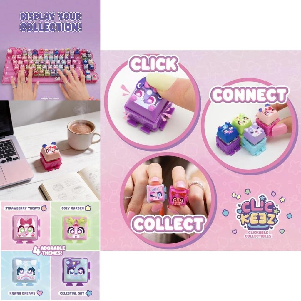 Подвеска-брелок Clickee Toy из прочного ABS для детской коллекции, подарок и средство от стресса