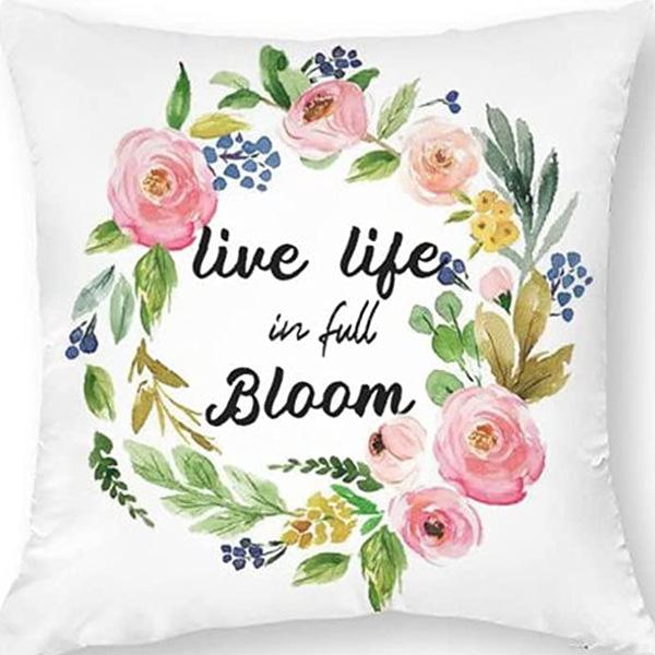 Ретро Американский Растительный Цветочный Принт Льняная Наволочка Гостиная Диван Автомобильная Подушка Подушка