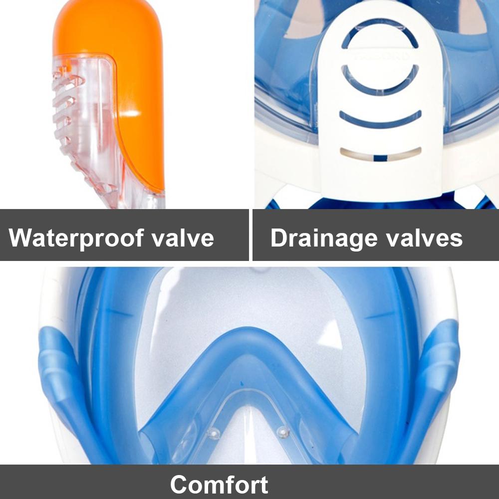 Подводная противотуманная маска для подводного плавания с аквалангом, респираторные маски для подводного плавания, безопасное водонепроницаемое оборудование для плавания для взрослых и детей