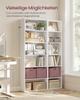 VASAGLE 6 Tier Bookcase Storage Shelf for Living Room Office Bedroom Study Scandinavian Style Scandinavian Style 24 x 60 x 178.5 cm White