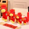 Мягкая лошадка, праздничная игрушка из коротковорсового плюша с талисманом на удачу для подарков к празднику