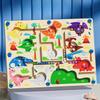 Wooden Children's Early Education Learning Color Classification Magnetic Beads Digital Magnetic Labyrinth Tabletop Puzzle Games Toys