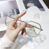 Модные анти-синие плоские очки Xiaohongshu квадратная оправа очков для женщин с большим лицом и тонкой оправой очков