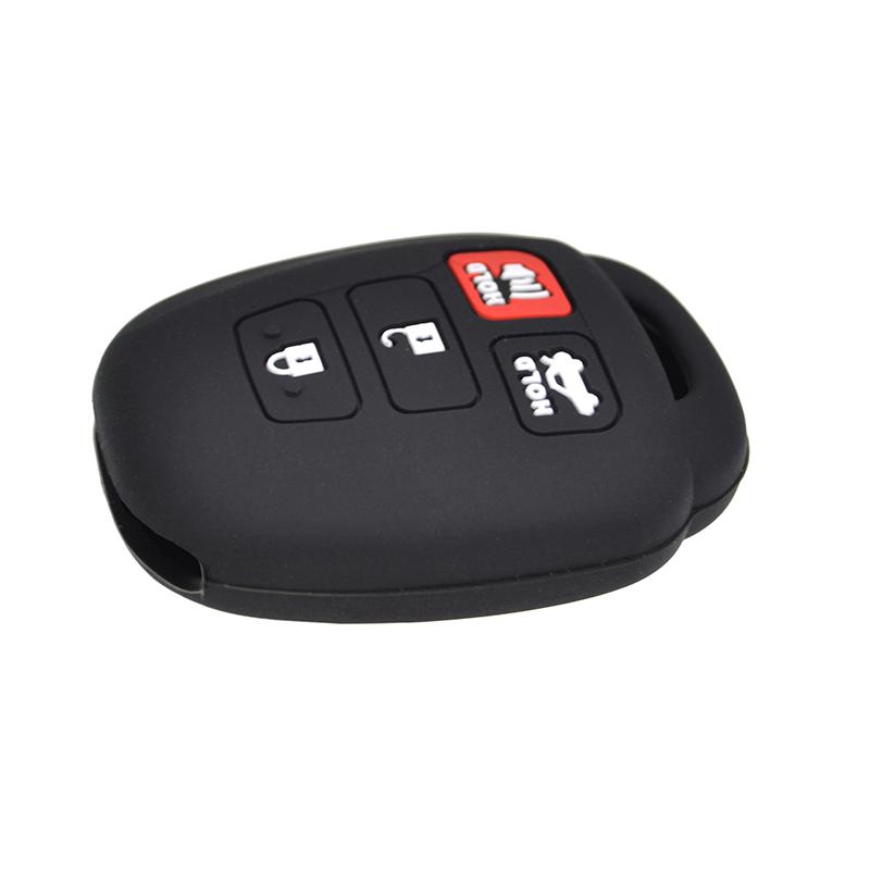 Для Toyota Yaris Tacoma Camry Corolla 4 кнопки силиконовый автомобильный пульт дистанционного управления брелок чехол