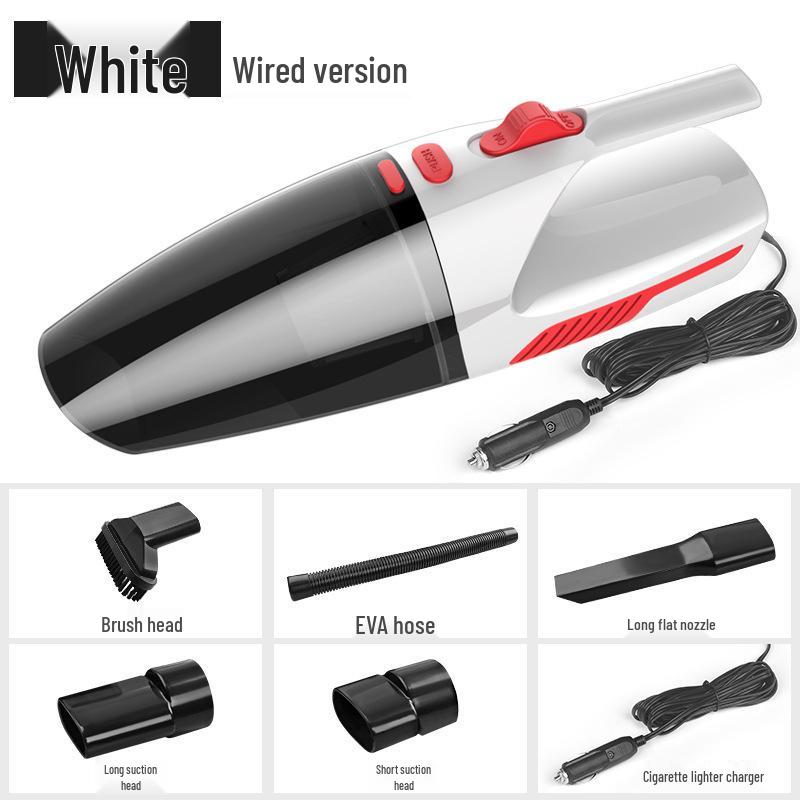 Портативный беспроводной автомобильный и домашний пылесос с подсветкой - Ручной для влажной/сухой уборки