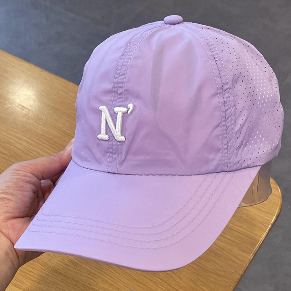 Letter N Embroidery Men Snapback Cap Candy Color Trucker Hat Simple Breathable Mesh Sunhat Outdoor