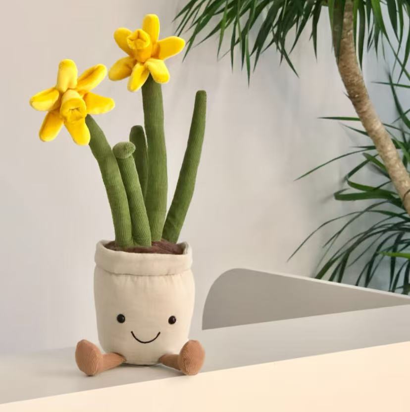 Jc Plush Potted Plant Decor Toy Sunflower Daisy Drop Stuffed Soft Comfortable Doll Home Decoration Trendy Toy Jc Plush Gift