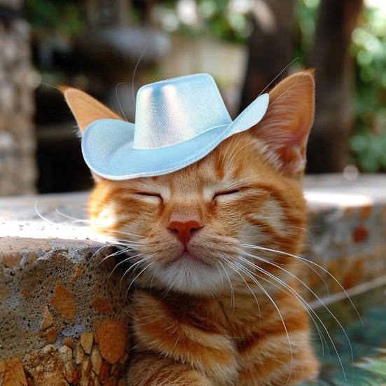 Ковбойская шляпа для домашних животных для маленьких собак и кошек, кепка для косплея, пляжная шляпа с козырьком, костюм щенка, аксессуары для уличной вечеринки, реквизит для фотосессии