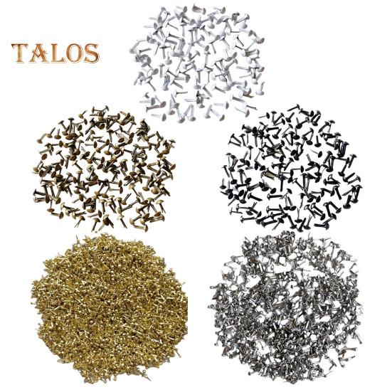 500Pcs Mini Brads Metal Plated Round Paper Fasteners for Paper Craft Scrapbooking DIY Art Handmade Project Decorative Supplies
