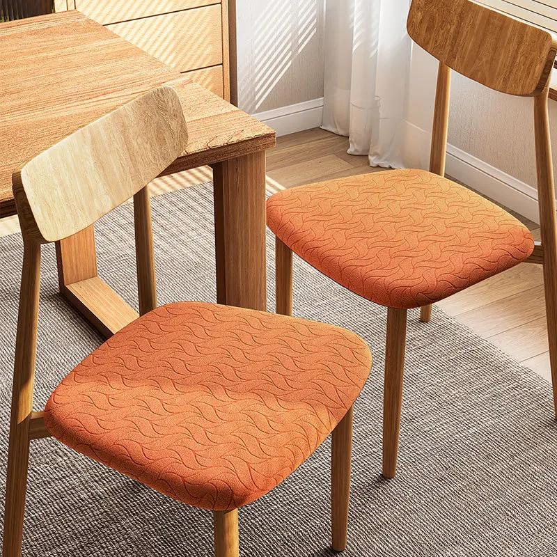 1PC Spandex Jacquard Chair Cushion Cover Dust-proof Dining Room Upholstered Cushion Cover Seat Protector Kitchens Home Decor