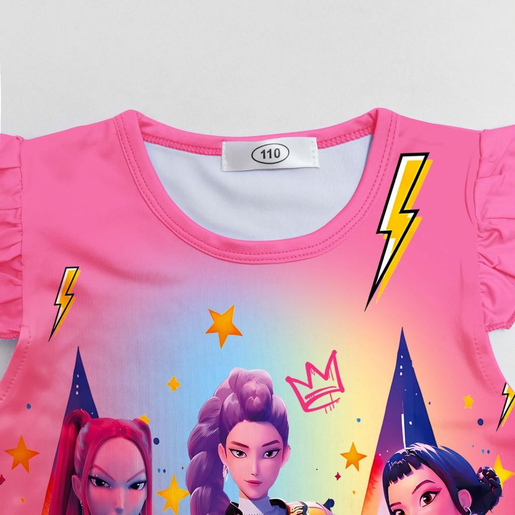 Kids Girls POP Rumi Zoey Mira Printed Ruffle Sleeves Casual Dress