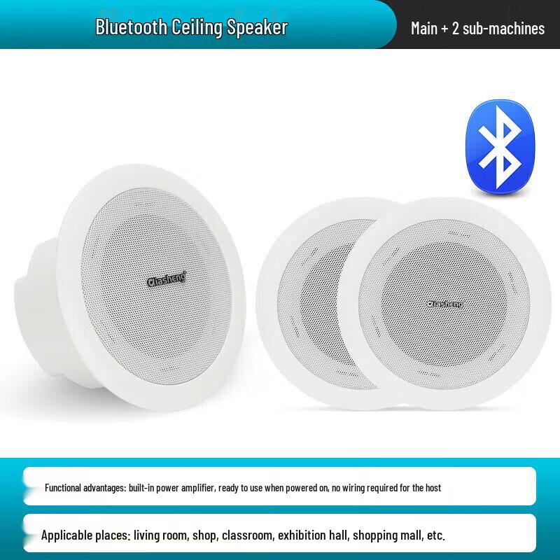 Беспроводная Bluetooth потолочная акустическая система QIASHENG, штекер CN (адаптер в комплекте) (Китайская версия)