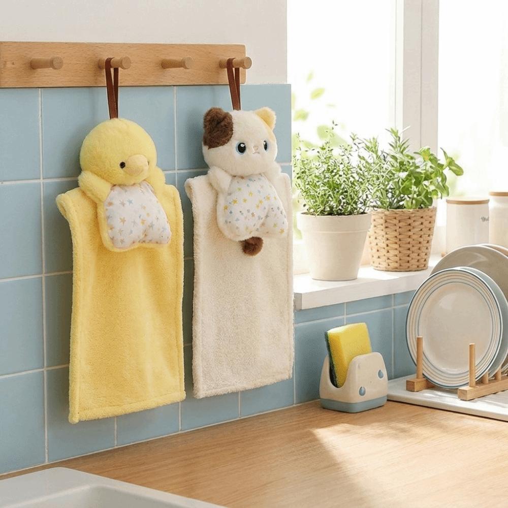 Absorbent Handkerchief Cartoon Cleaning Hand Cloth Kitchen Cute Wipe Cloth Household