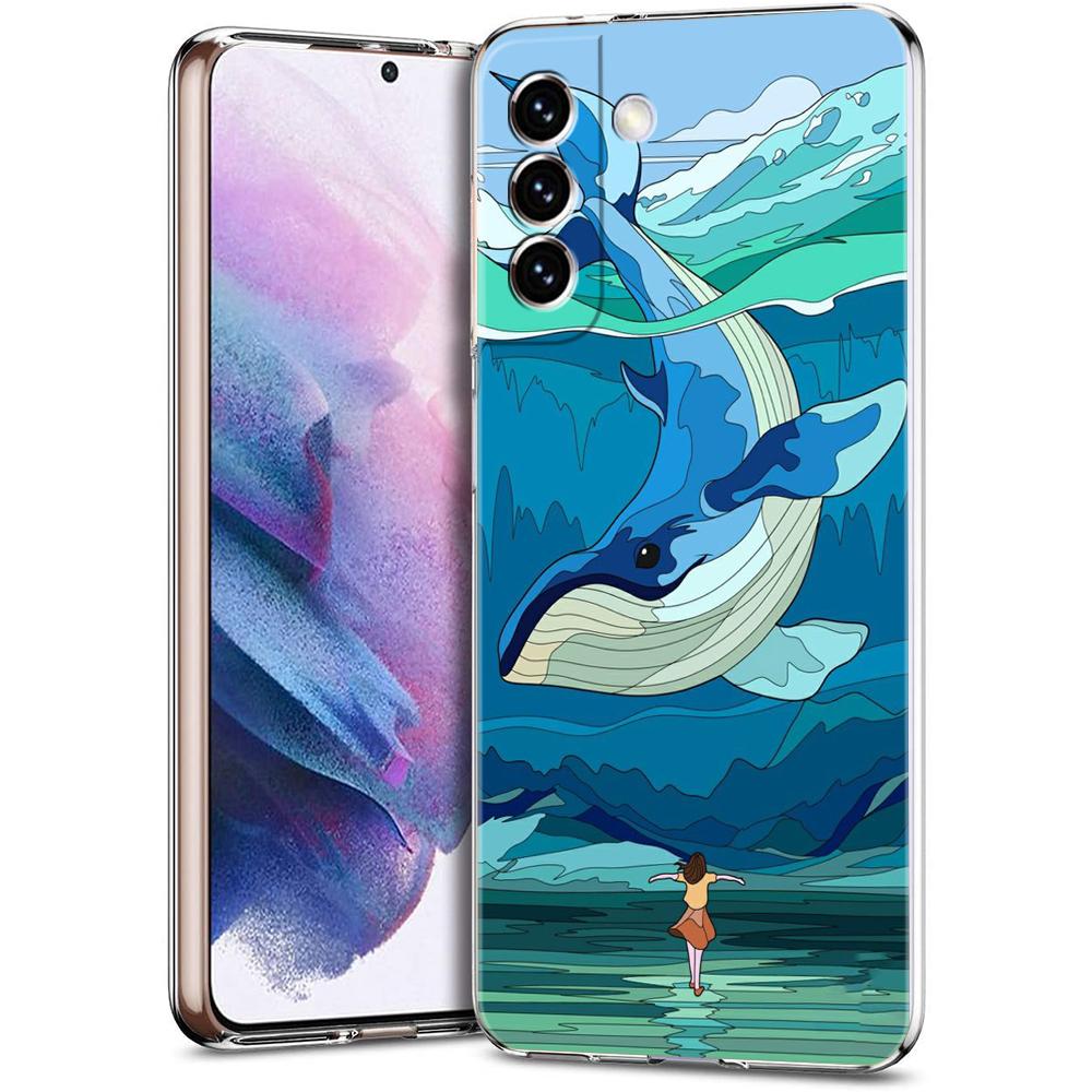 Чехол для телефона Samsung Galaxy S24 Ultra S23 FE S22 S20 S21 5G S10 S9 Plus S10E S8 Прозрачный Косатка океанская милая косатка