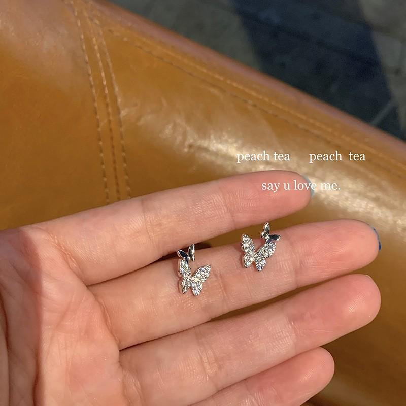 Влюбиться - Серьги-бабочки с розовым цирконом: Высококачественный, легкий, роскошный дизайн для женщин (2025)