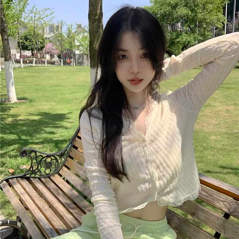 Весна и лето Женская новая кружевная элегантная тонкая рубашка-топ