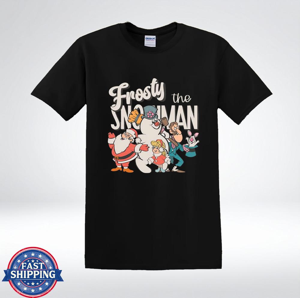 Vintage Retro Winter Cartoon Characters Holiday Graphic T-Shirt