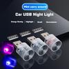 1Pcs Car USB Atmosphere Light Mini LED Neon Atmosphere Light Colorful Universal RGB Indoor Light Car Mood Decorative Light