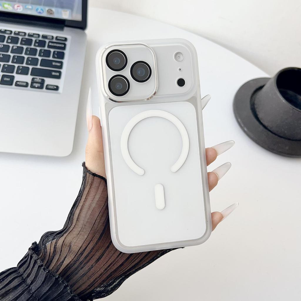 Stylish Magnetically Absorbing Transparent Case for iPhone 17 Pro Max/15 Pro/16