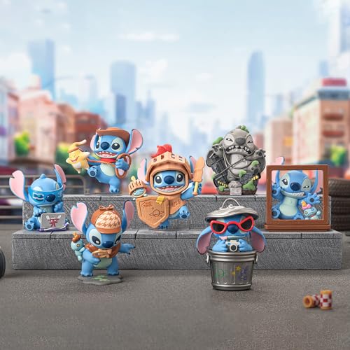 TOP TOY Серия Disney «Приключение в городе Стича» [Набор из 6 штук] Фигурки в непрозрачной упаковке, Игрушки из мягкого винила, Подарок на день рождения, Рождество и для поклонников персонажей Disney