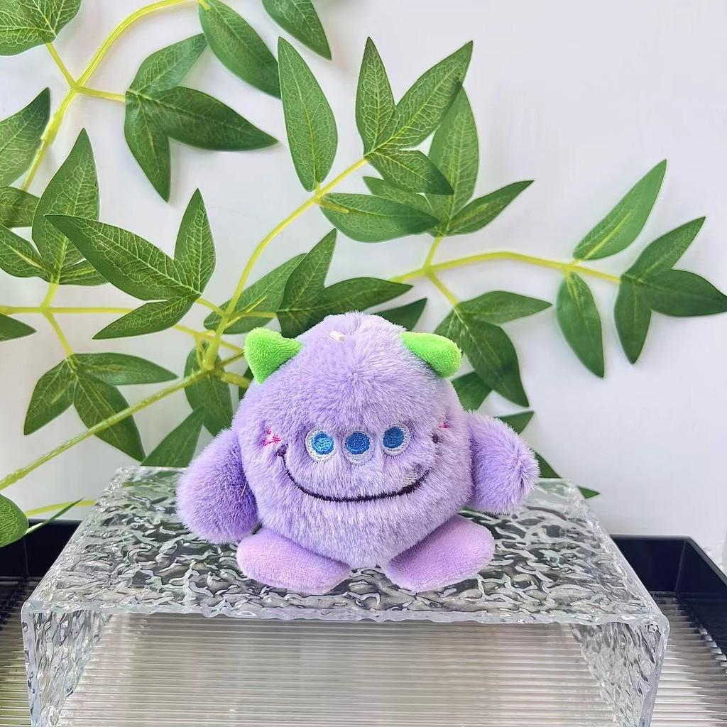 Eyed Charming Three Plush Monster Keychain Cute Backpack Pendant Adorable Gift Toy