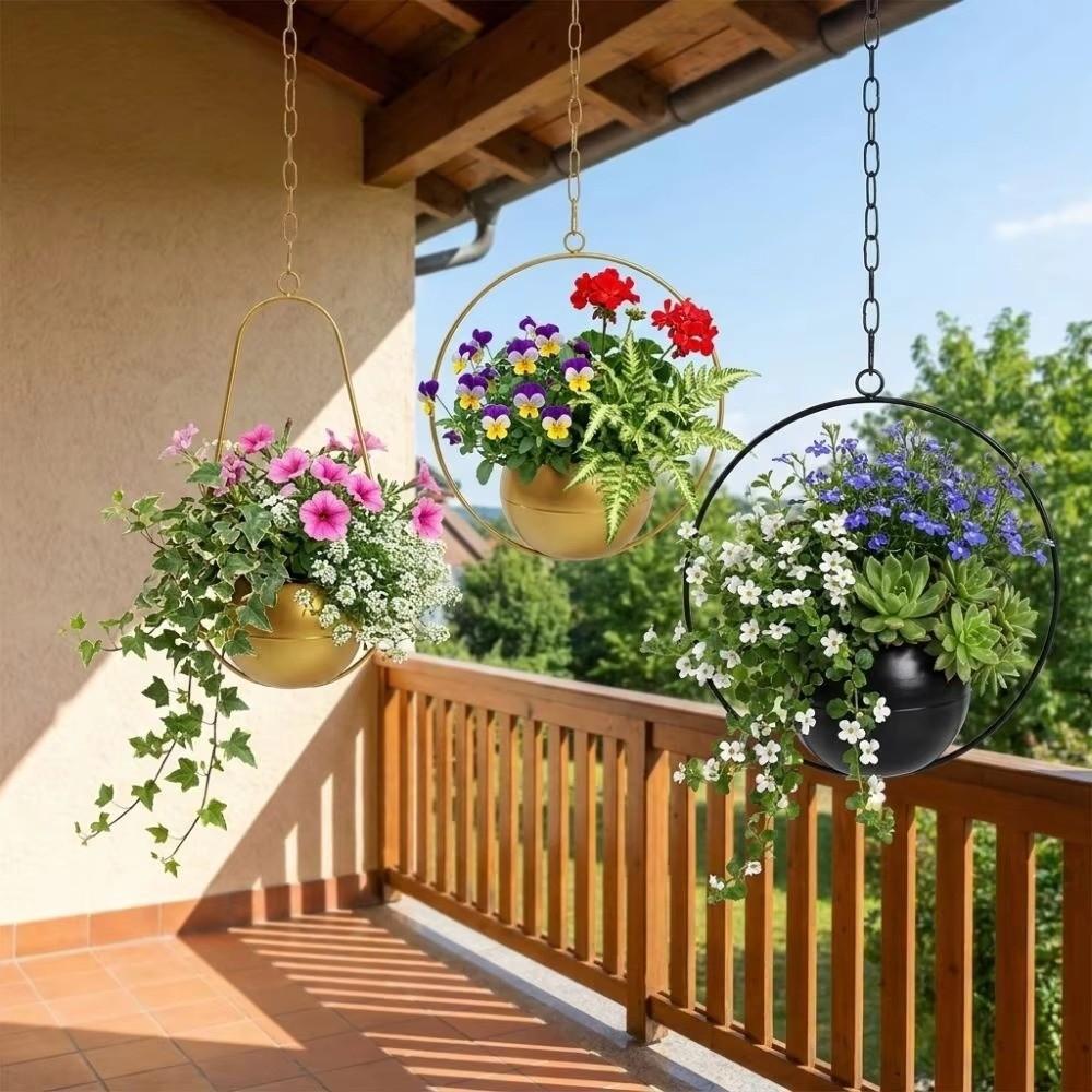 Hanging Bucket Plant Pot Iron Succulent Plant Flowerpot Hanging Flower Pot Home Decoration