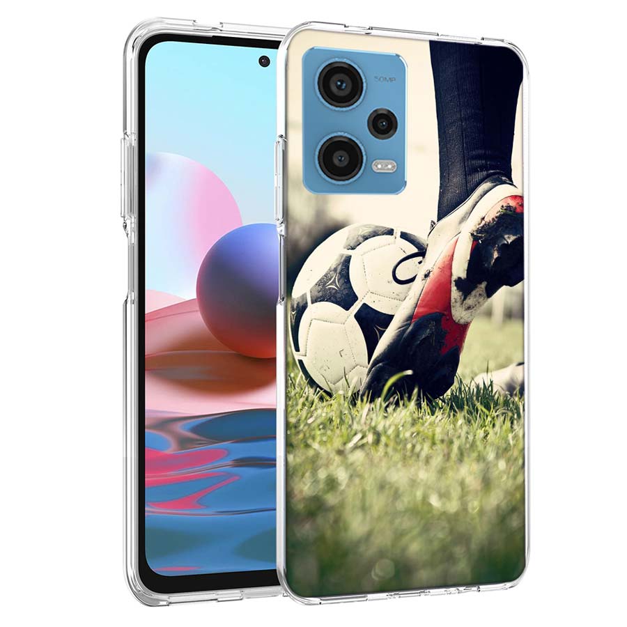 Чехол для телефона «Футбольное поле» для Redmi Note 13 12 14 15 Pro Plus 13R 11 11T 11E 11S 10 Pro 10S 9 9S Прозрачный ТПУ Чехол Capa