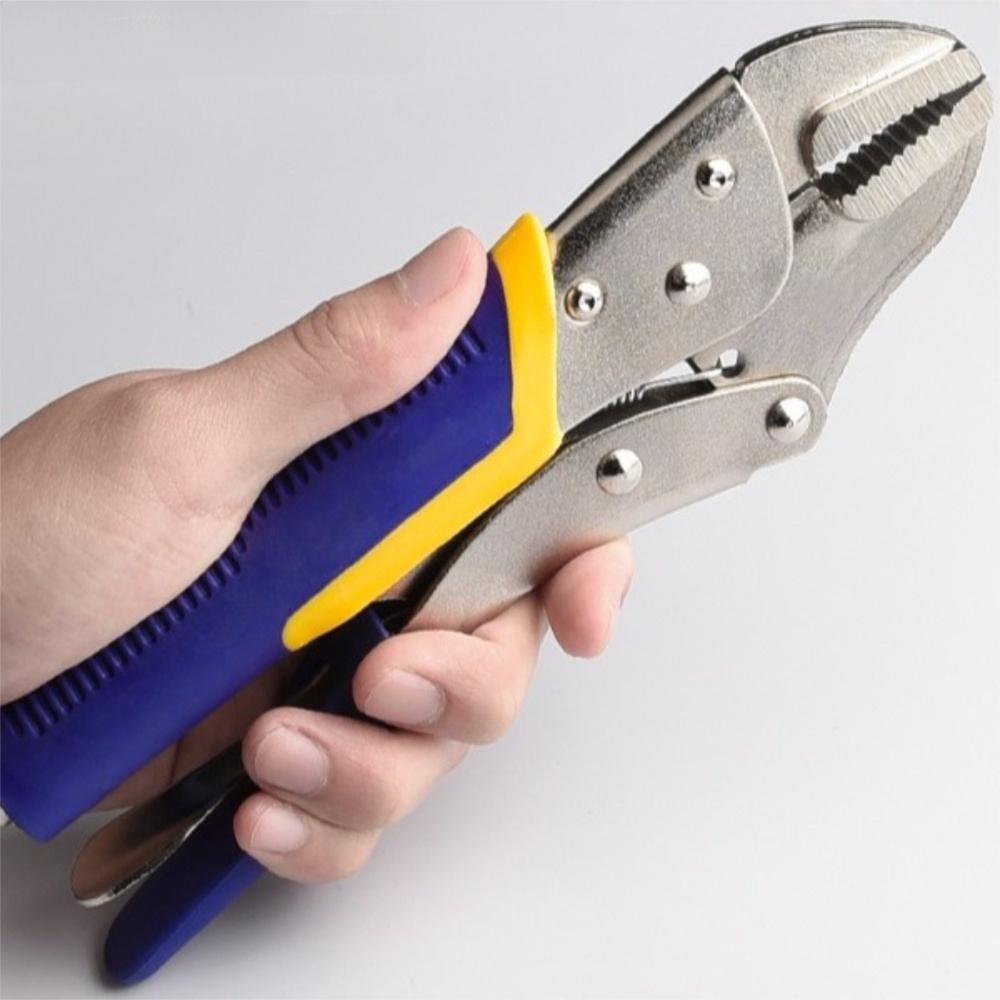 Heavy-Duty Locking Pliers Metal Round Nose Pliers Durable Clamp Pliers Mechanical Repair