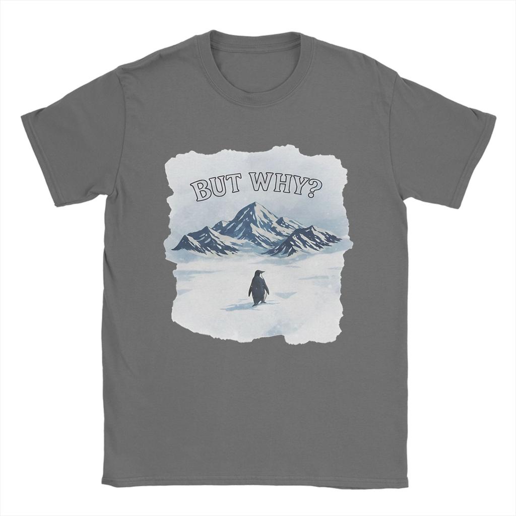 Oversized T Shirt Summer Funny Nihilist Penguin But Why Hip Hop TShirts Pure Cotton Tshirt for Unisex Y2K Retro Print Top Tees