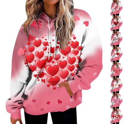 Женская мода Повседневные Универсальные Повседневные толстовки с круглым вырезом Графика Повседневные с длинным рукавом Градиент Лоскутная верхняя одежда с принтом Толстовки