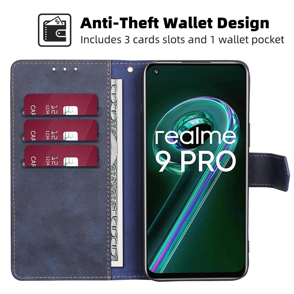 Чехол-кошелек с защитой от кражи RFID для Vivo Y31 Y51 2020 V21E V21 V20 SE V23E Honor 50 10X Lite 7A 8A, чехол из искусственной кожи, 6 слотов для карт, бампер для телефона