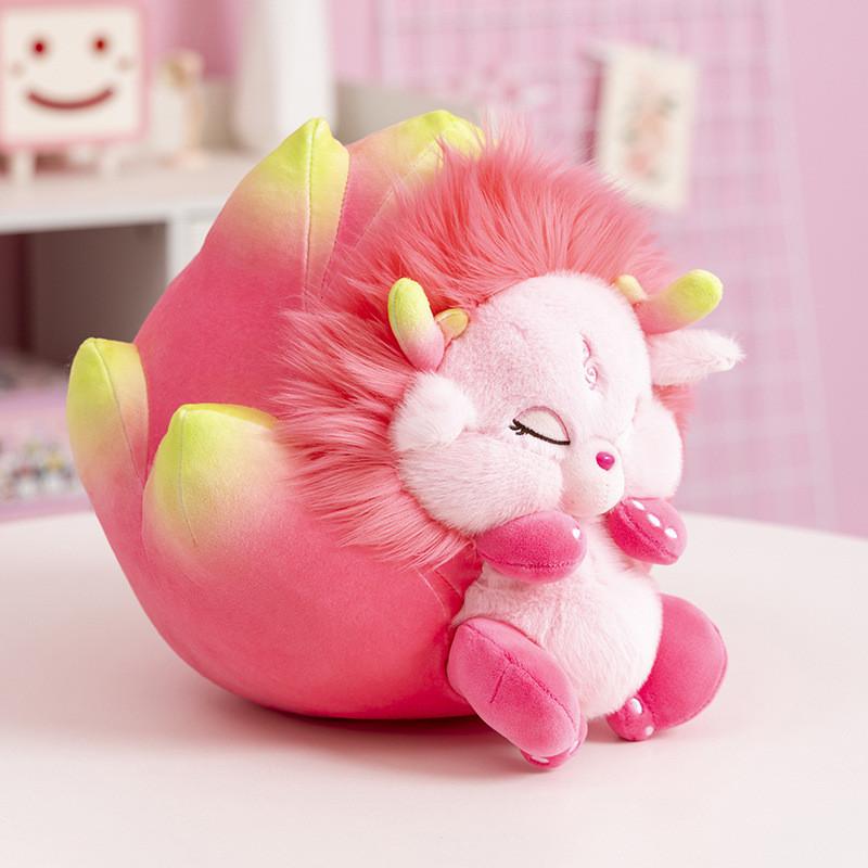 Cute Fruit Dragon Plush Pillow Toy Great For Gifting Enhancing Bedroom Comfort